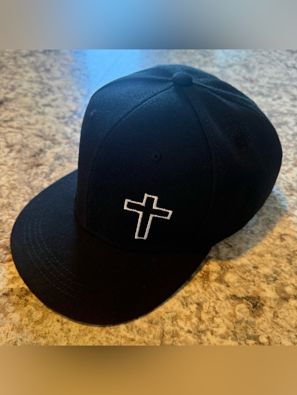 Christian Cross Jesus Hat Cap Adult Mens One Size Black Snapback Trucker Flat